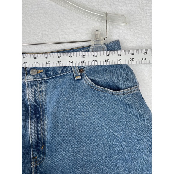 Levis 550 Vintage High Rise Relaxed Fit Cutoff Denim Shorts Blue Womens 30 - Picture 7 of 9